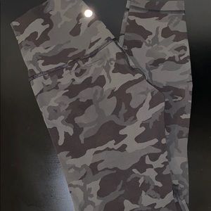 Green Camo Lululemon Align 25”